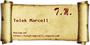 Telek Marcell névjegykártya