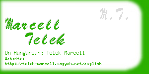 marcell telek business card